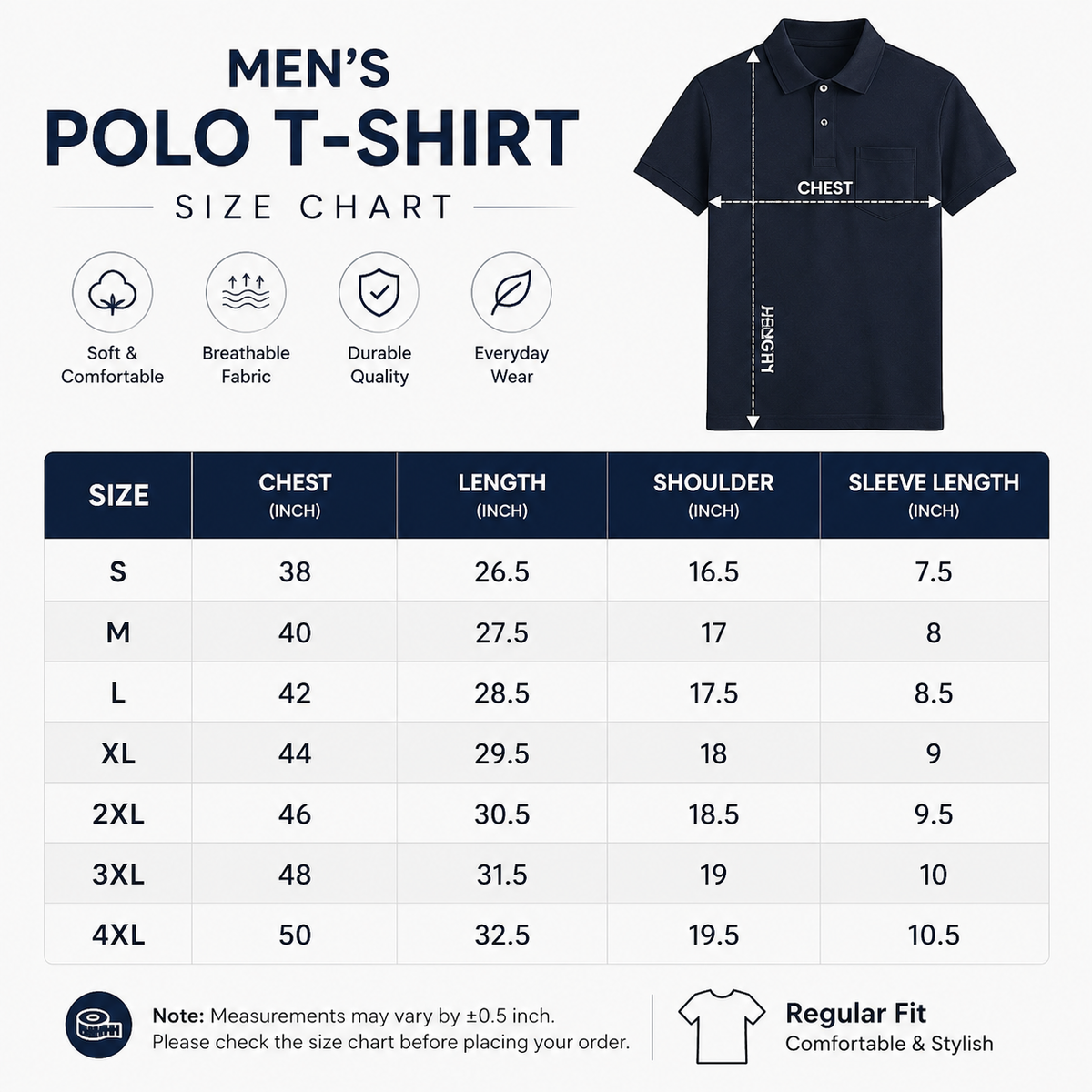 Men’s Stylish Polo T-Shirt for Smart Casual Look | C-16