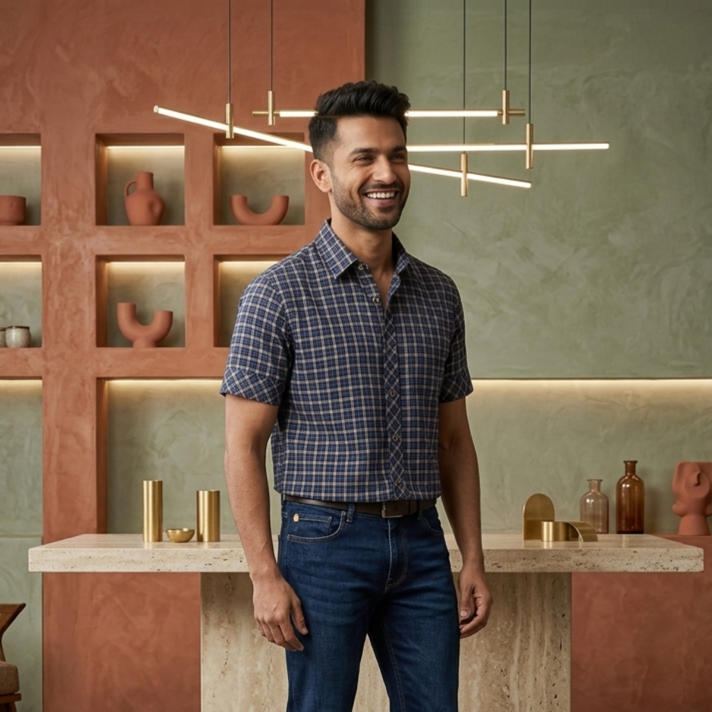 Men's Premium Checked Shirt | Stylish, Comfortable & Perfect for Everyday Wear | FSS-38