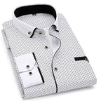 Men's Casual Printed Full Sleeve Shirt - Multicolor |White and Black